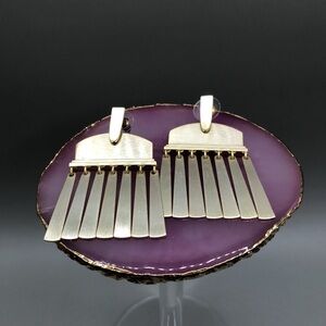 Kendra Scott Layne Statement Dangle Earrings In Gold Dressy Modernist Trendy.